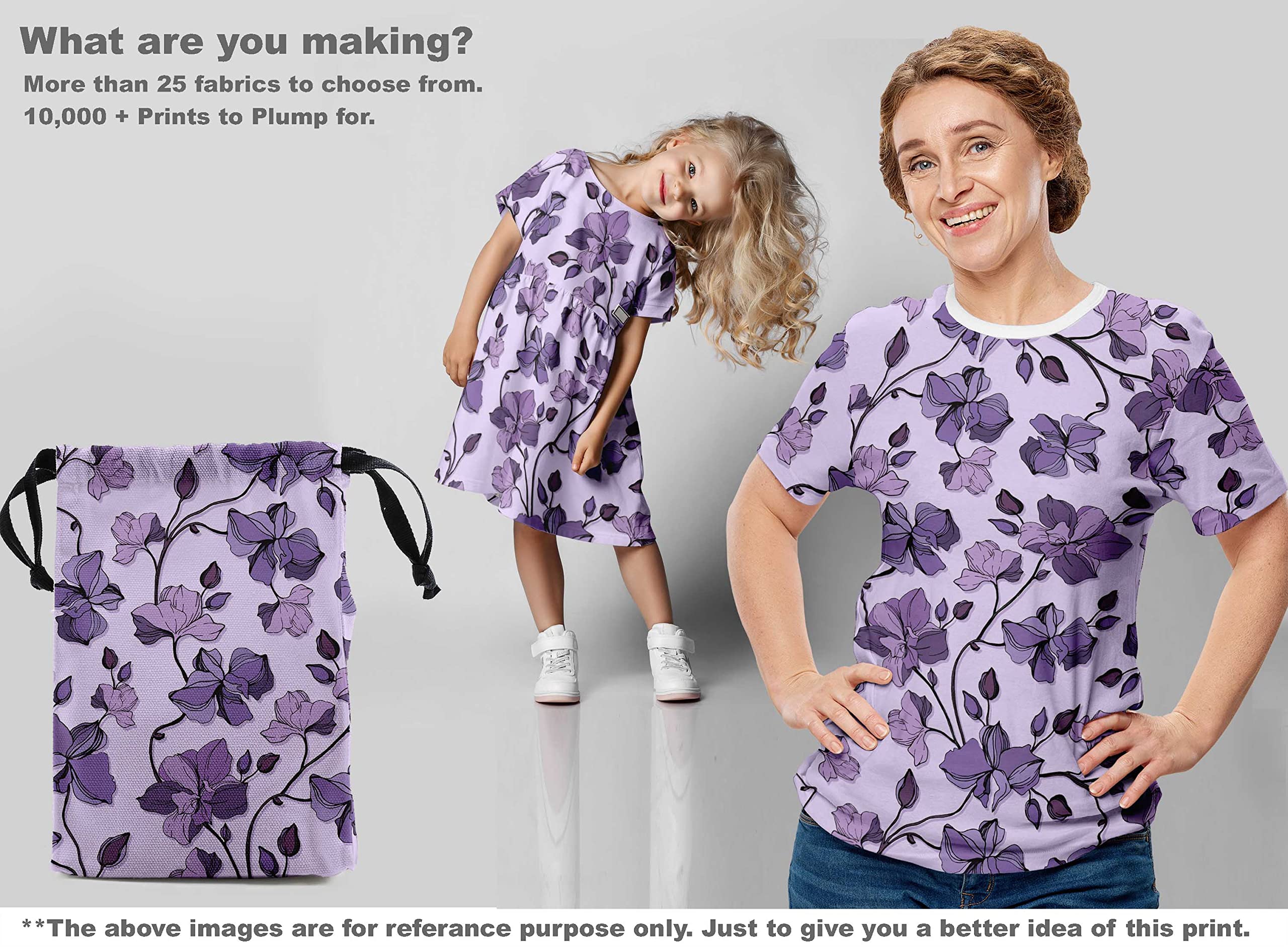 Amazon.com: oneOone Cotton Flex Lavender Fabric Floral Retro